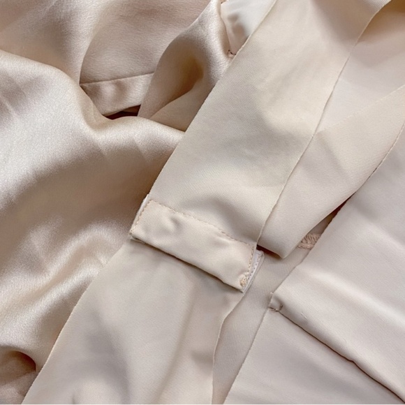 Missguided Champagne Satin Drapey Open Front Bodysuit 12 - Picture 11 of 12